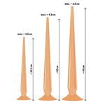 Набор длинных анальных пробок Super Long Flexible Butt Plug Set (телесные)