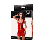 Платье Glossy Bessie из материала Wetlook, красный, XL