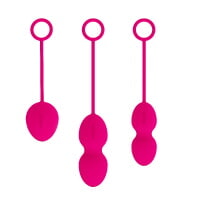 Вагинальные шарики Nova Plum Red со смещенным центром тяжести