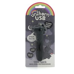 Вибропуля Unihorn USB - Wild Spirit со стимуляцией язычком, черный