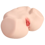 Jenny Onahole Real Vagina Мастурбатор полуторс с двойным слоем, с вибрацией